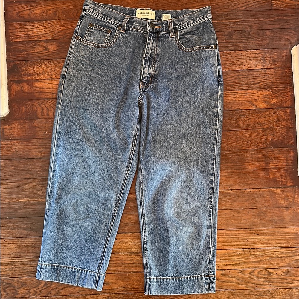 Eddie Bauer Blue Relaxed Fit Jeans Capri
